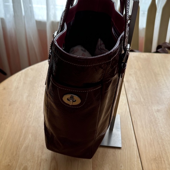 Coach Vintage 1993 Deep Red Leather Tote - Picture 4 of 7